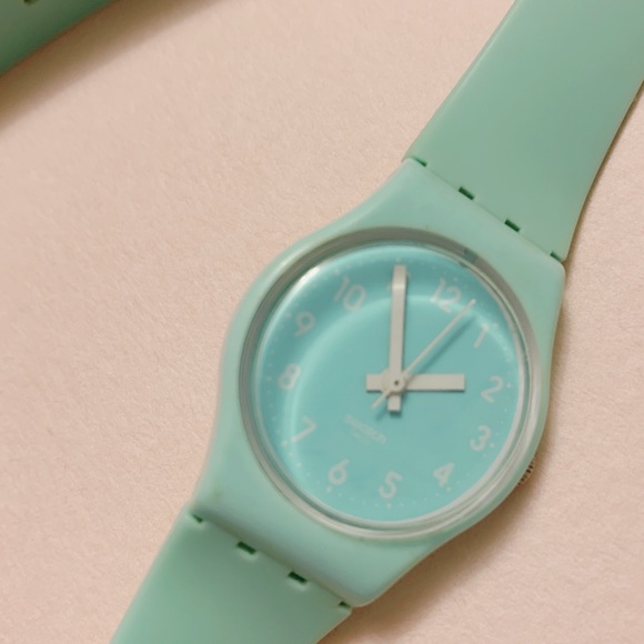Swatch Lady Long Strap Mint Watch - Picture 7 of 8